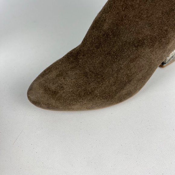 Naughty Monkey Saffron Womens Ankle Boot Taupe Suede Snake Print size 8.5 - Picture 11 of 15